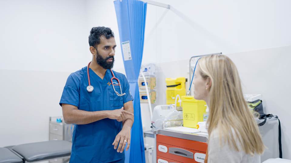 Doctor With Veteran Patient